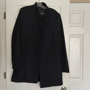 H&M Black Wool Blend Coat 44R